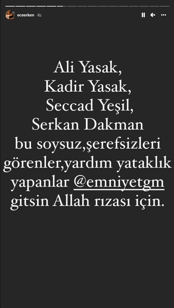 Ece Erken eşini silahlı saldırıda kaybetmişti! Instagram hesabından katili paylaştı!