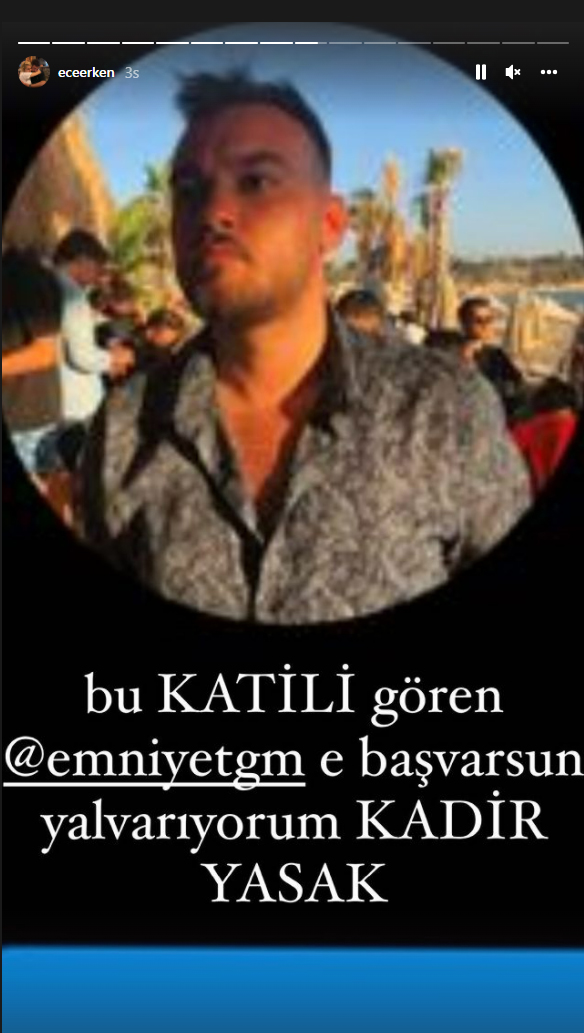 Ece Erken eşini silahlı saldırıda kaybetmişti! Instagram hesabından katili paylaştı!