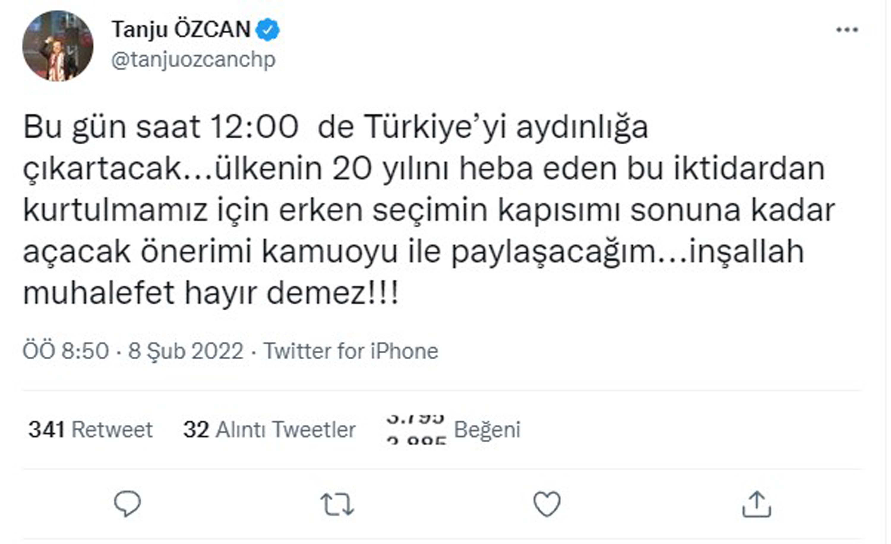 Tanju Özcan yapacağı açıklamayla, Türkiye'yi aydınlığa çıkaracak, erken seçimi getirecekmiş ! Tanju neyi itiraf edecek, erken seçimle ne ilgisi var?