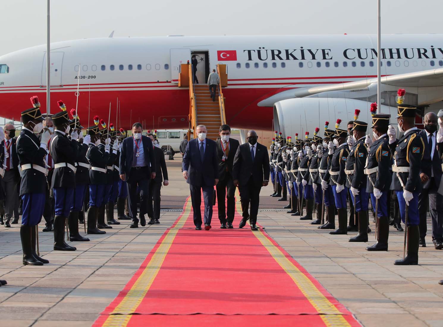 Cumhurbaşkanı Erdoğan, Kongo Demokratik Cumhuriyeti'ne geldi