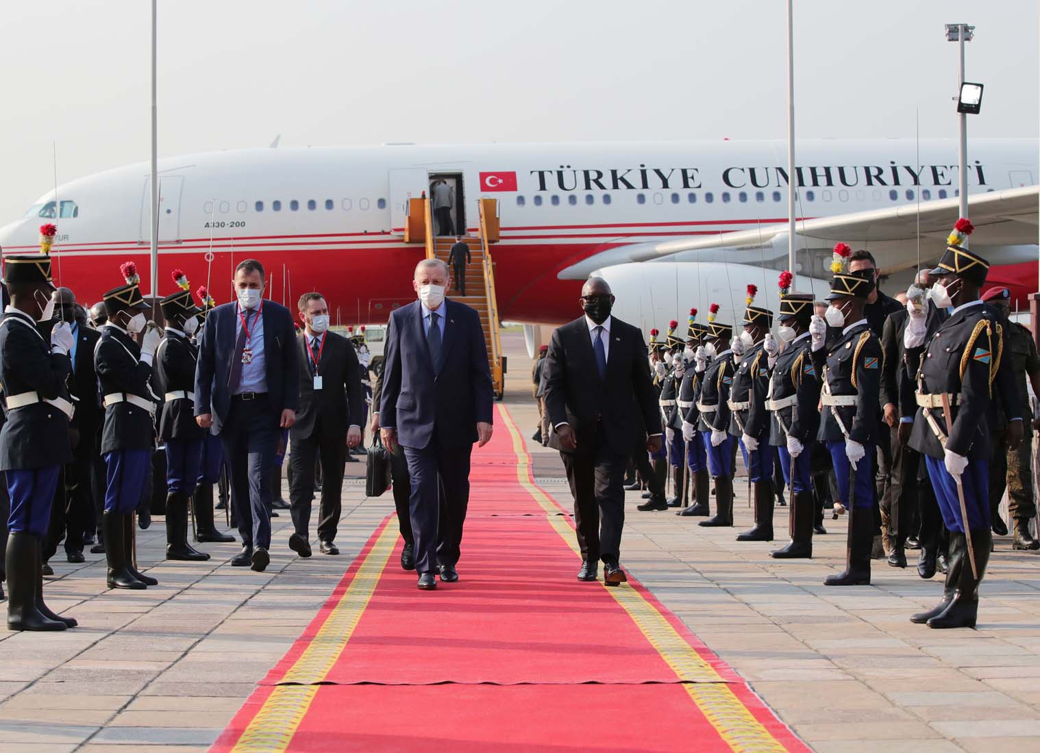 Cumhurbaşkanı Erdoğan, Kongo Demokratik Cumhuriyeti'ne geldi