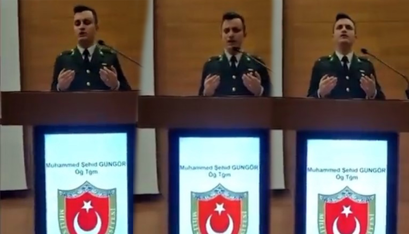 Bir devrim, evvela bir devrimi devirecek! MSÜ'den mezun olan Teğmen Muhammed Şehid Güngör, kürsüde salavat getirdi, mezuniyet duasıyla yürek kabarttı!