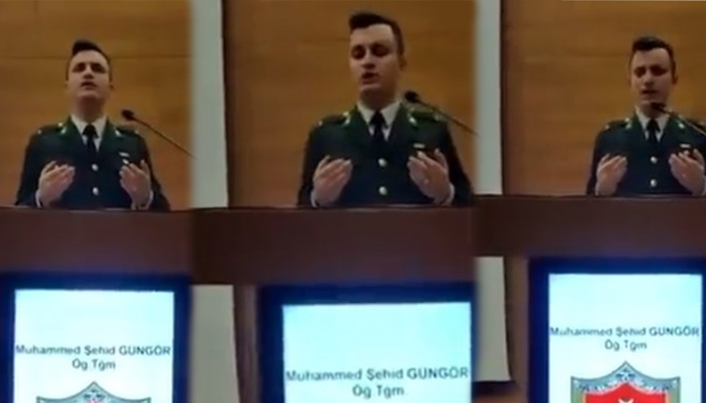 Bir devrim, evvela bir devrimi devirecek! MSÜ'den mezun olan Teğmen Muhammed Şehid Güngör, kürsüde salavat getirdi, mezuniyet duasıyla yürek kabarttı!