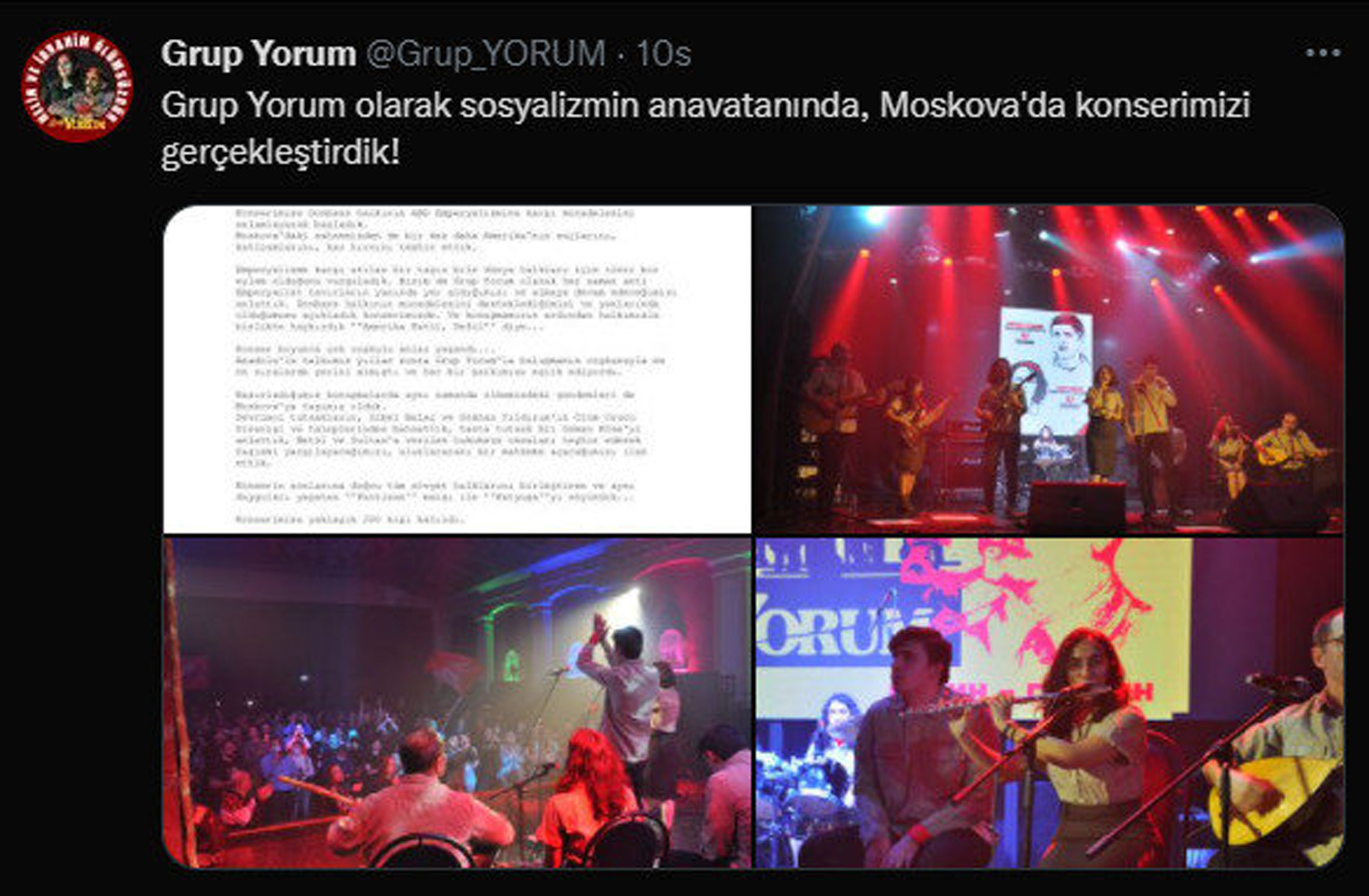 Ukrayna'ya saldırılar sürerken Grup Yorum Rusya'da konser verdi! Sosyal medya ayağa kalktı! Sadece memleketinize değil, insanlığa da düşmansınız