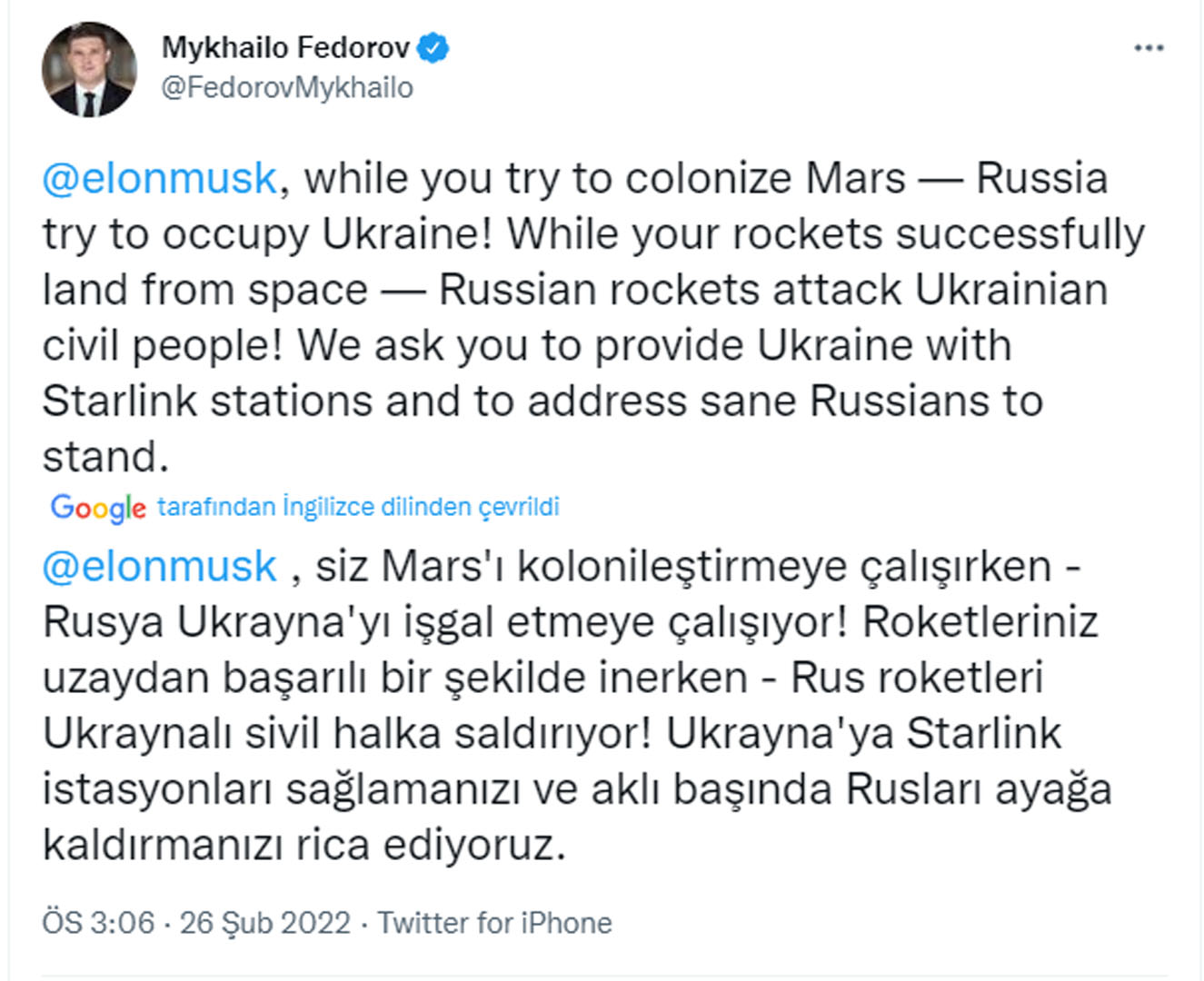 Elon Musk da savaşa dahil oldu, o çağrıyı yanıtsız bırakmadı! Ukrayna'da Starlink uyduları aktif!