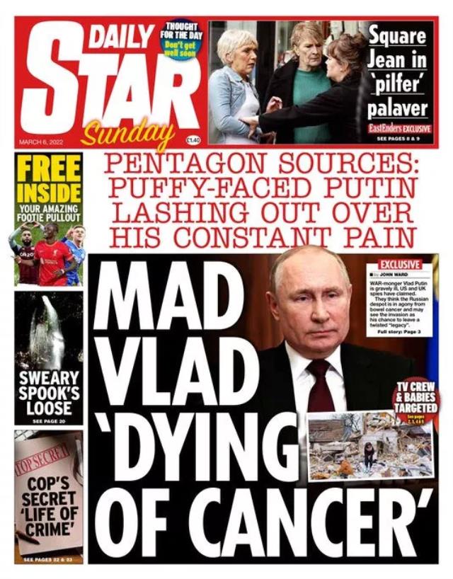 Bu iddia olan her şeyi açıklıyor! Pentagon kaynakları ortaya koydu! Putin kolon kanserine mi yakalandı? 