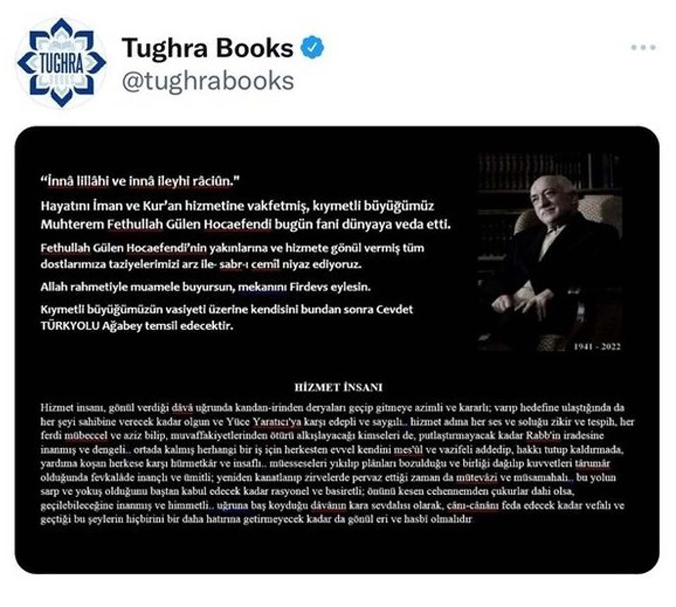 Fethullah Gülen öldü haberi yapan Tughra Books nedir? Kitap mı gazete mi? Tughra Books kimin, nerede?