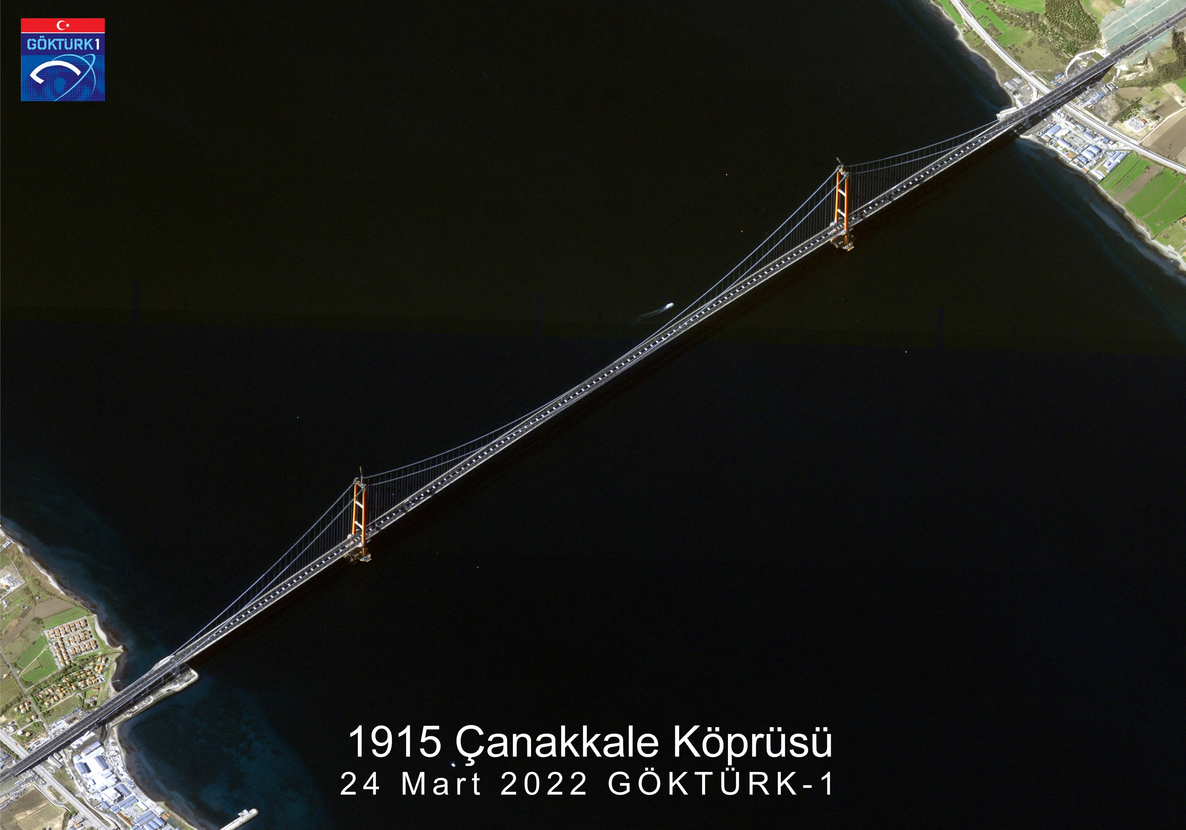 MSB paylaştı! 1915 Çanakkale Köprüsü, GÖKTÜRK-1 uydusu tarafından fotoğraflandı 