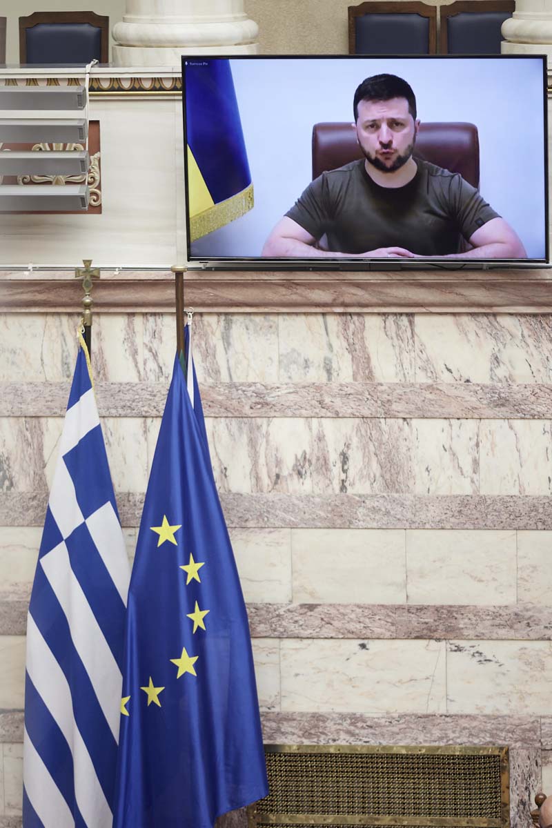 Zelenskiy'den Yunan Parlamentosu'nda skandal sözler! Binlerce Türk'ü katleden Filiki Eterya örgütüne övgüler dizdi 