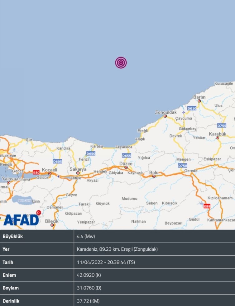 Son dakika | AFAD açıkladı! Karadeniz'de 4,4'lük deprem! İstanbul'da da hissedildi!