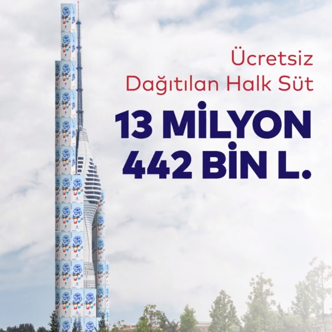 Ekrem İmamoğlu dağıtılan sütle, Çamlıca Kulesi'ni yarıştırmaya kalktı! Reklam ekibinin Bu kadar da olmaz dedirten anlamsız yarışı alay konusu oldu!