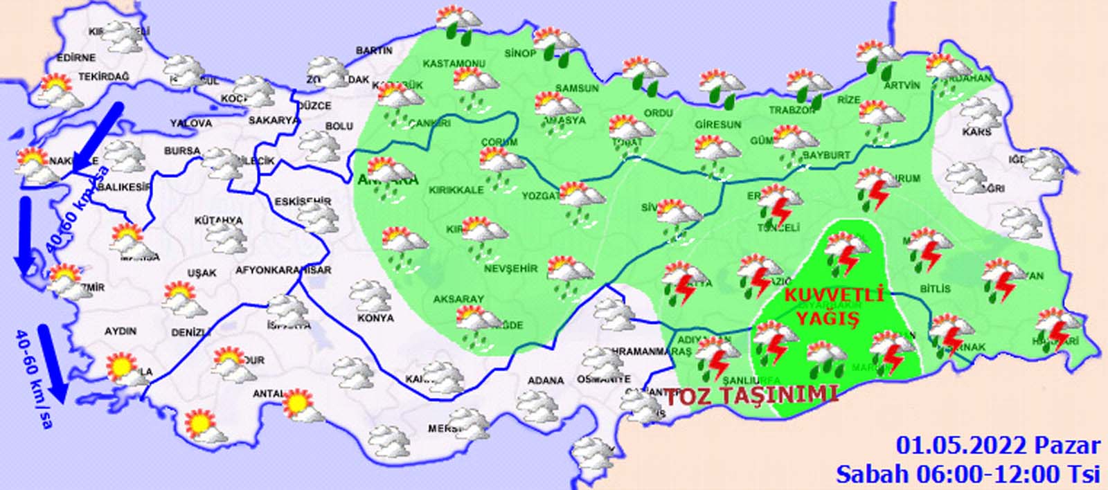 Bugün hava nasıl olacak 1 Mayıs 2022 Pazar? Plan yapanlar dikkat! Meteoroloji'den kuvvetli yağış uyarısı! Su baskını, yıldırım, dolu, kuvvetli rüzgar... 