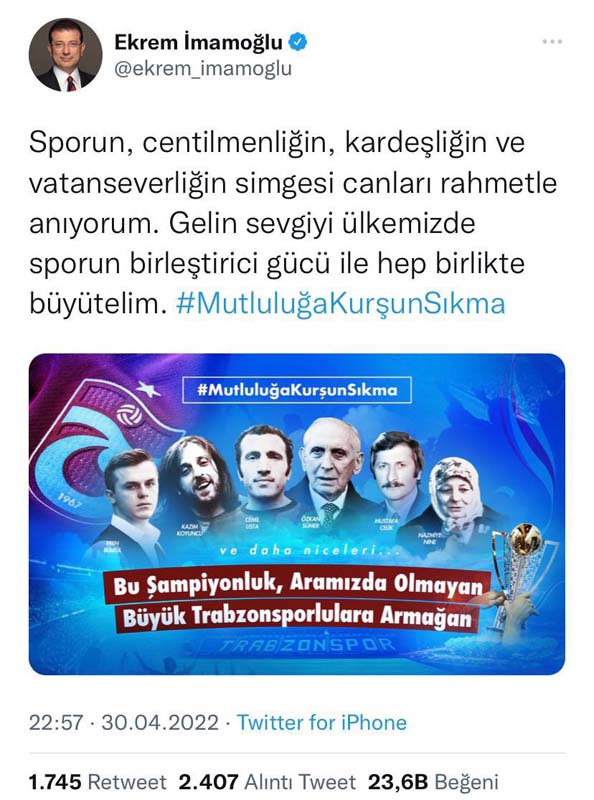 CHP'li Ekrem İmamoğlu şaşırtmadı Trabzonspor'un şampiyonluğunu kutlamak isterken rezil oldu! Eren Bülbül hatasını görenler gözlerine inanamadı!