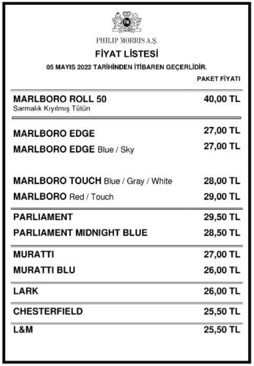 Sigaraya zam mı geldi? | Güncel sigara fiyatları 5 Mayıs 2022 Perşembe