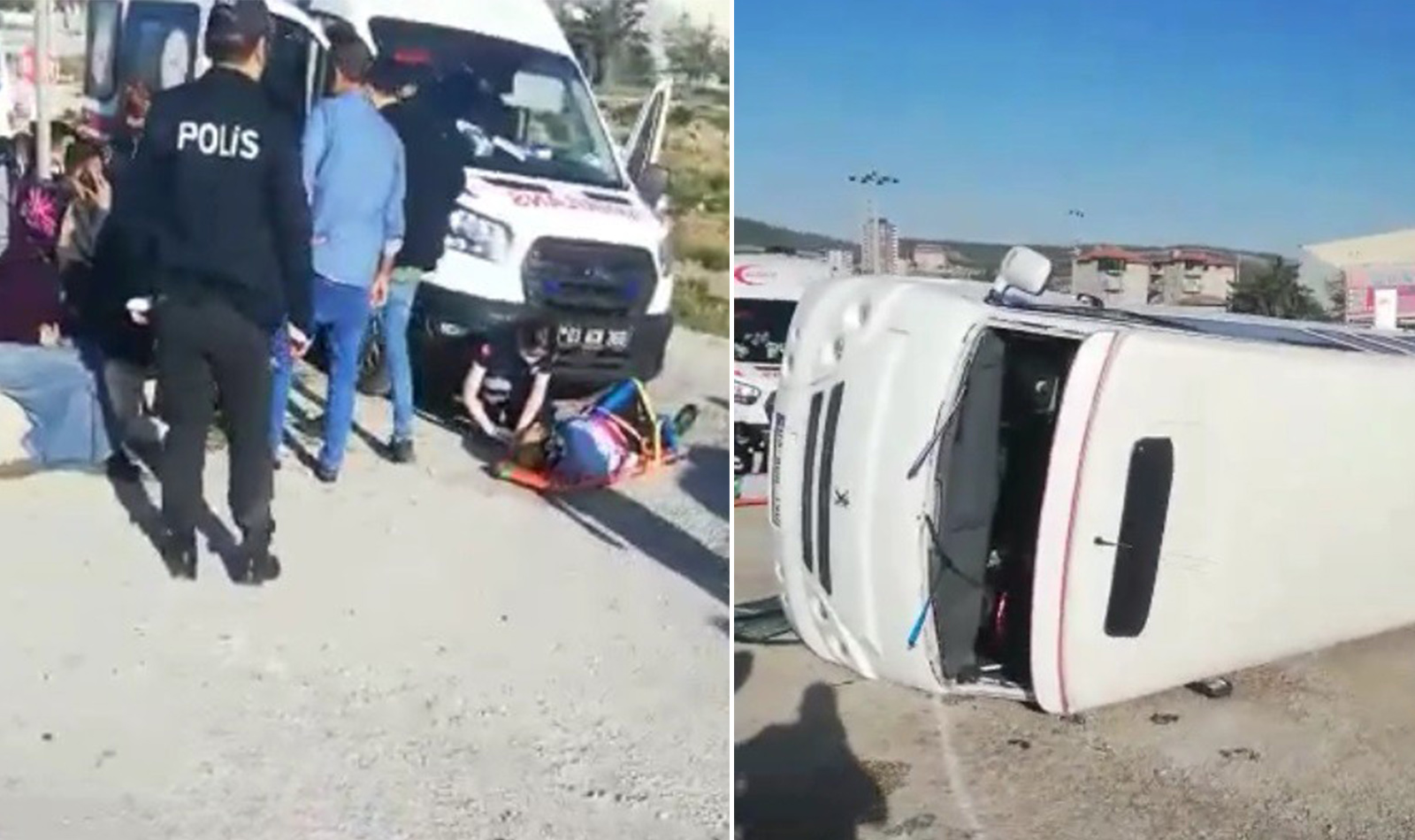 Afyonkarahisar'da feci kaza! Servis minibüsü otomobille çarpıştı: 17 yaralı