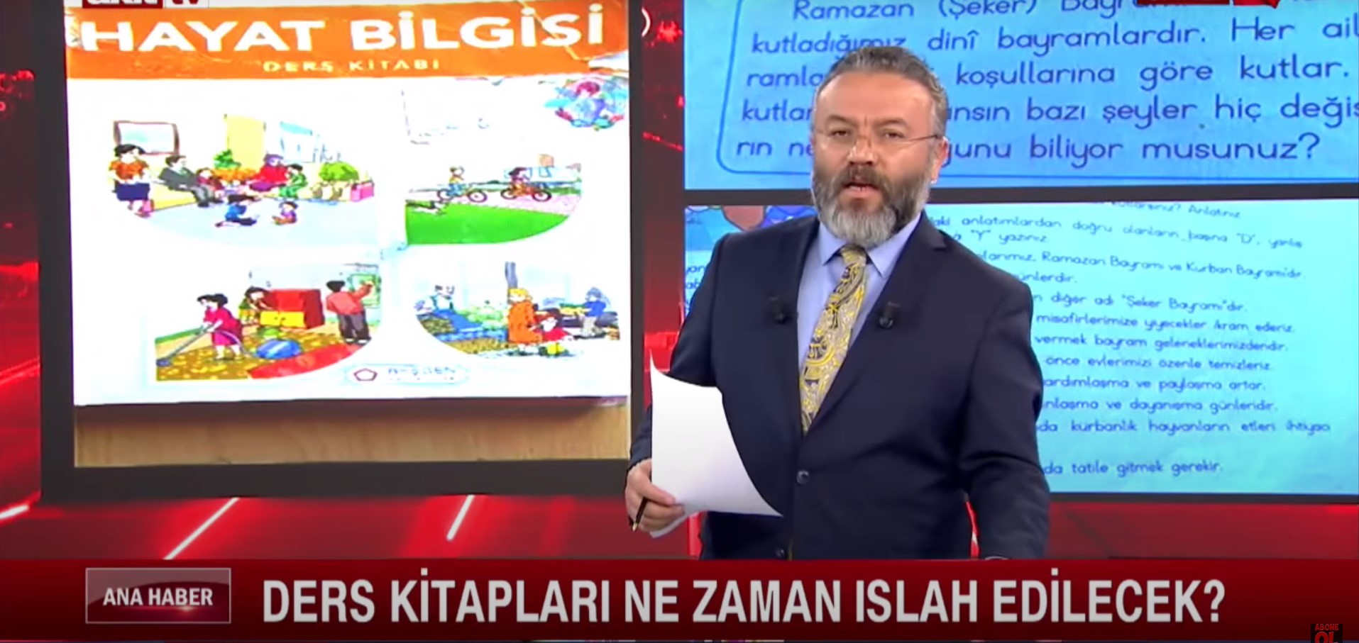 Akit TV sunucusu, ders kitaplarında Ramazan Bayramı'na 'Şeker' bayramı dendiği için canlı yayında sinirden çılgına döndü! Türkiye'nin altından halısı çekildi!