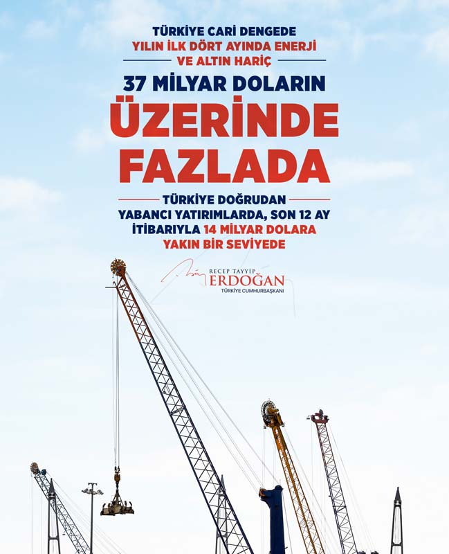 Sıkıntıların üstesinden yine biz geleceğiz diyen Cumhurbaşkanı Erdoğan'dan cari denge paylaşımı!