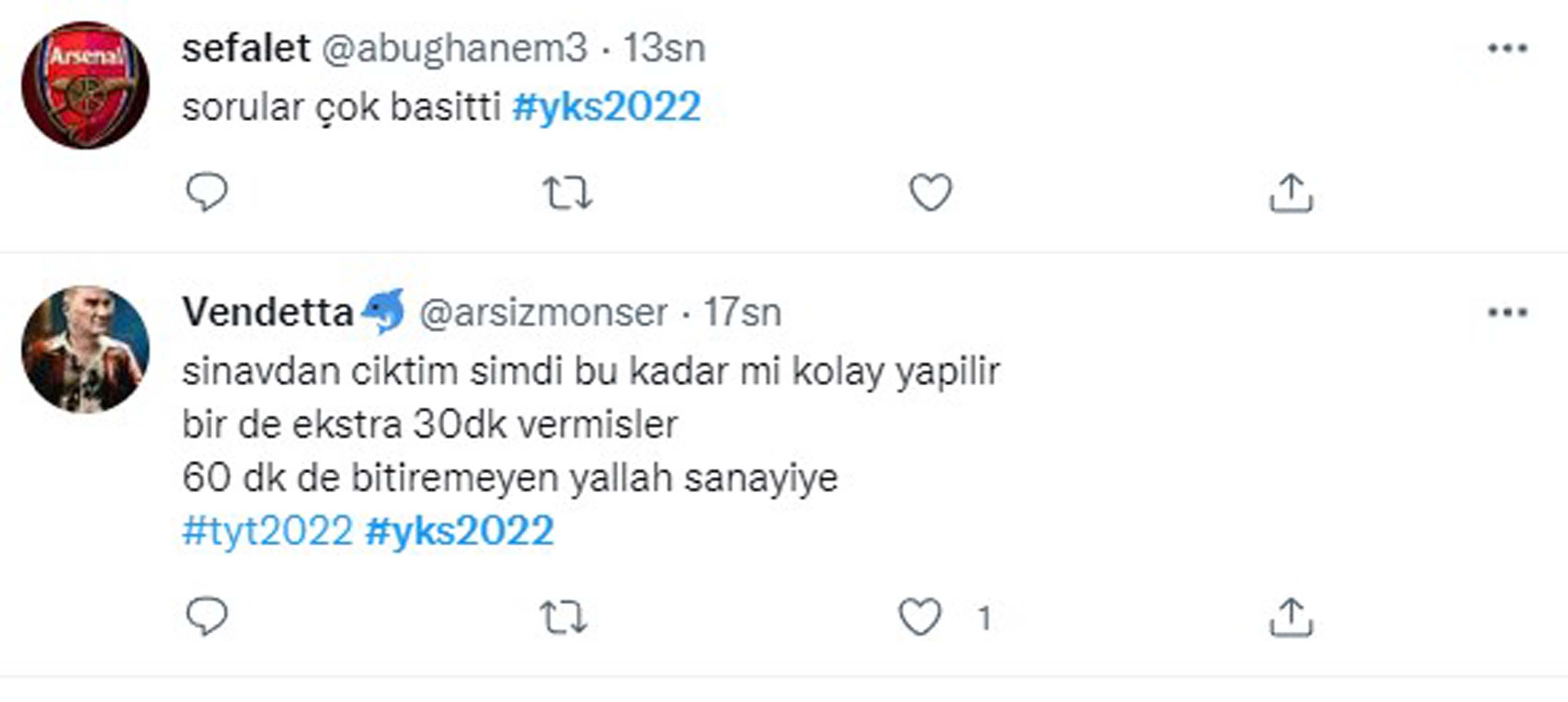 YKS sınav yorumları Twitter 18 Haziran 2022 | YKS, TYT sınavı zor muydu, kolay mıydı 2022?