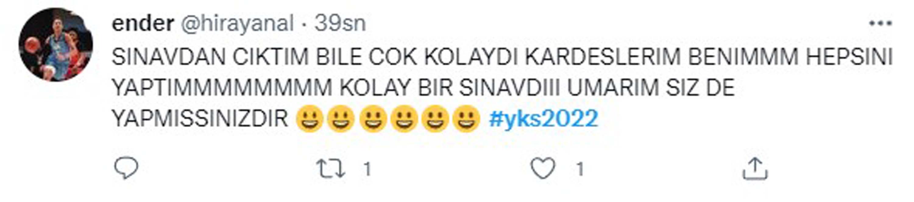 YKS sınav yorumları Twitter 18 Haziran 2022 | YKS, TYT sınavı zor muydu, kolay mıydı 2022?