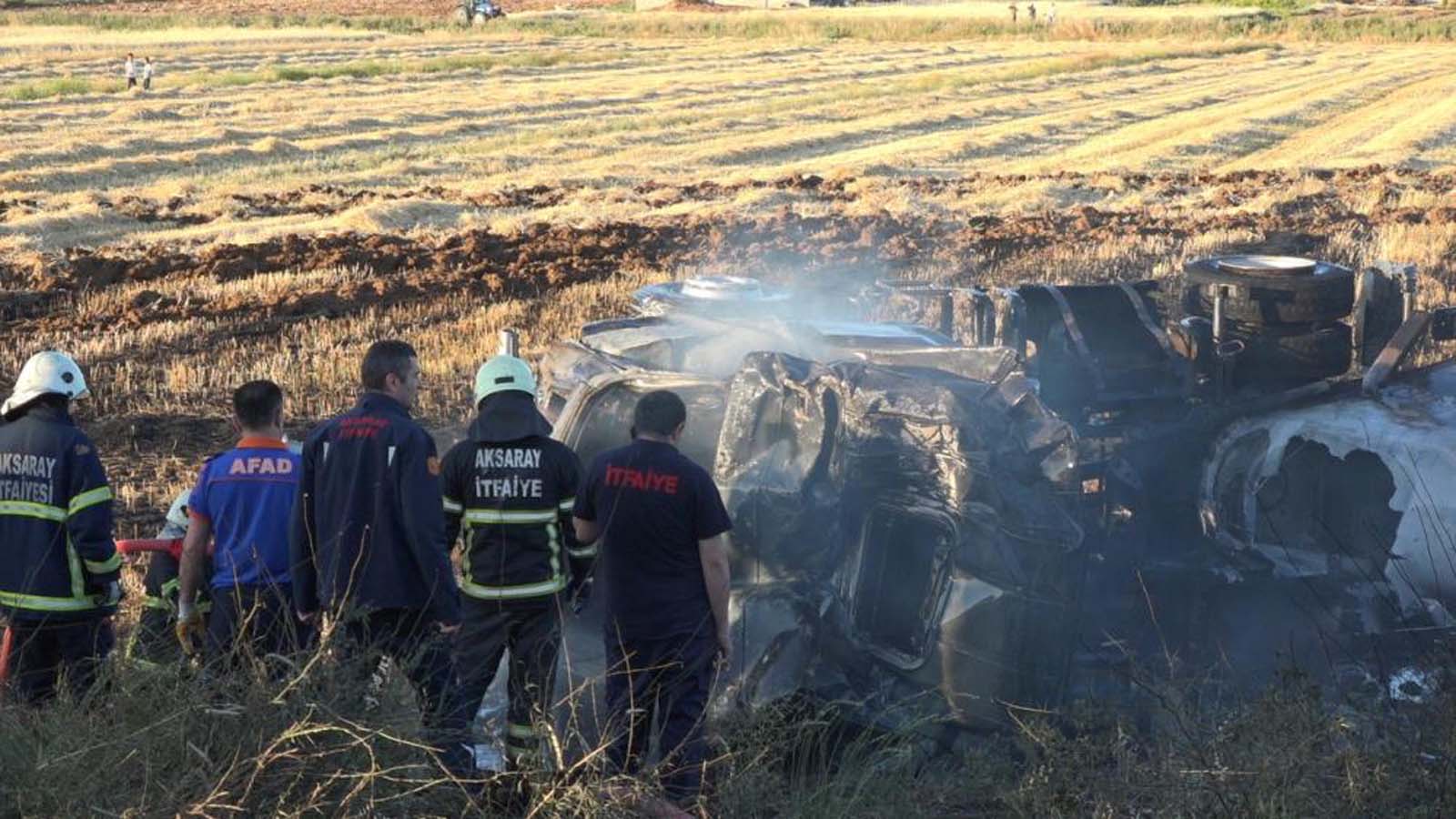 Aksaray'da tüyler ürperten kaza! Yanarak can verdi!