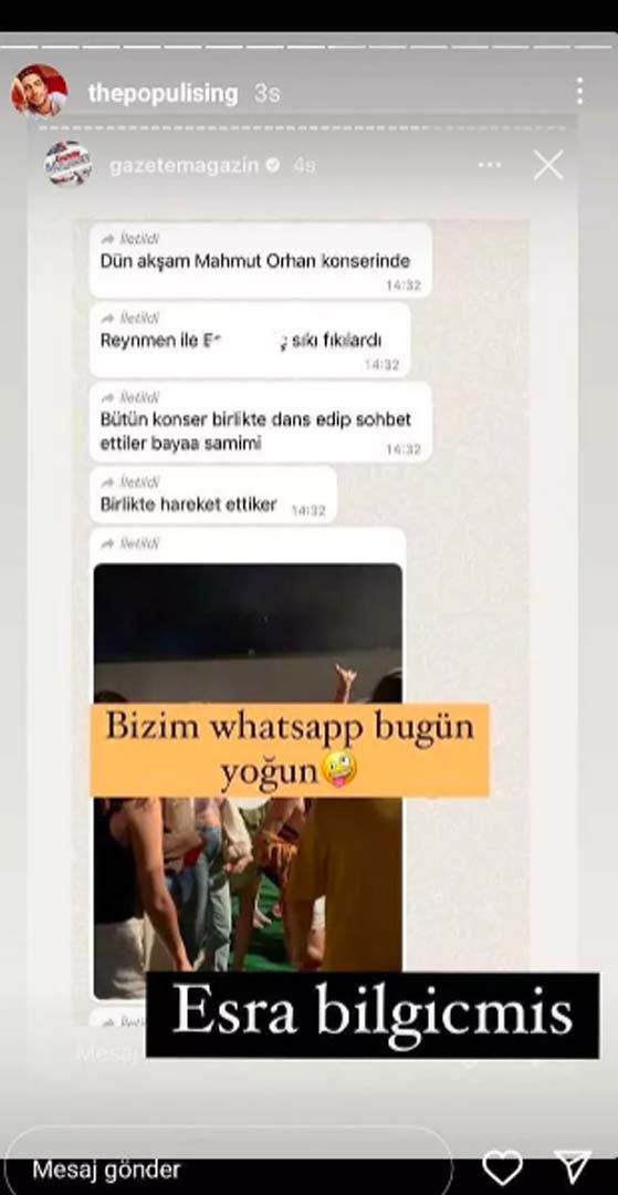 Esra Bilgiç ve Reynmen aşk mı yaşıyor? Esra Bilgiç ve Reynmen sevgili mi?