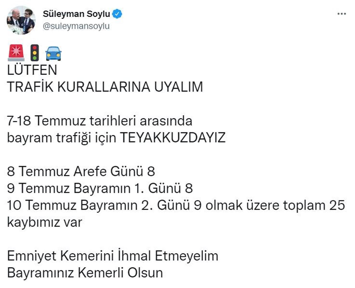 Bakan Soylu açıkladı! Bayramda acı bilanço rakamlara yansıdı!