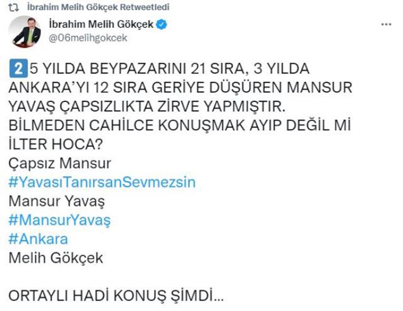 İlber Ortaylı'nın eleştirileri bu kez fitili ateşledi! Melih Gökçek'ten sert uyarı geldi! Seni söndürmek bana acayip keyif verir inşallah