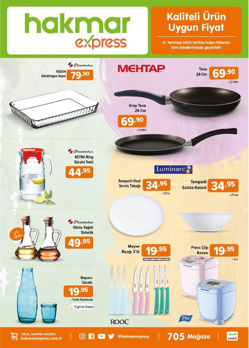 21 Temmuz 2022 Hakmar Aktüel ürünler kataloğu! Bu hafta Hakmar'da neler var? Katalogda hangi ürünler yer alıyor?
