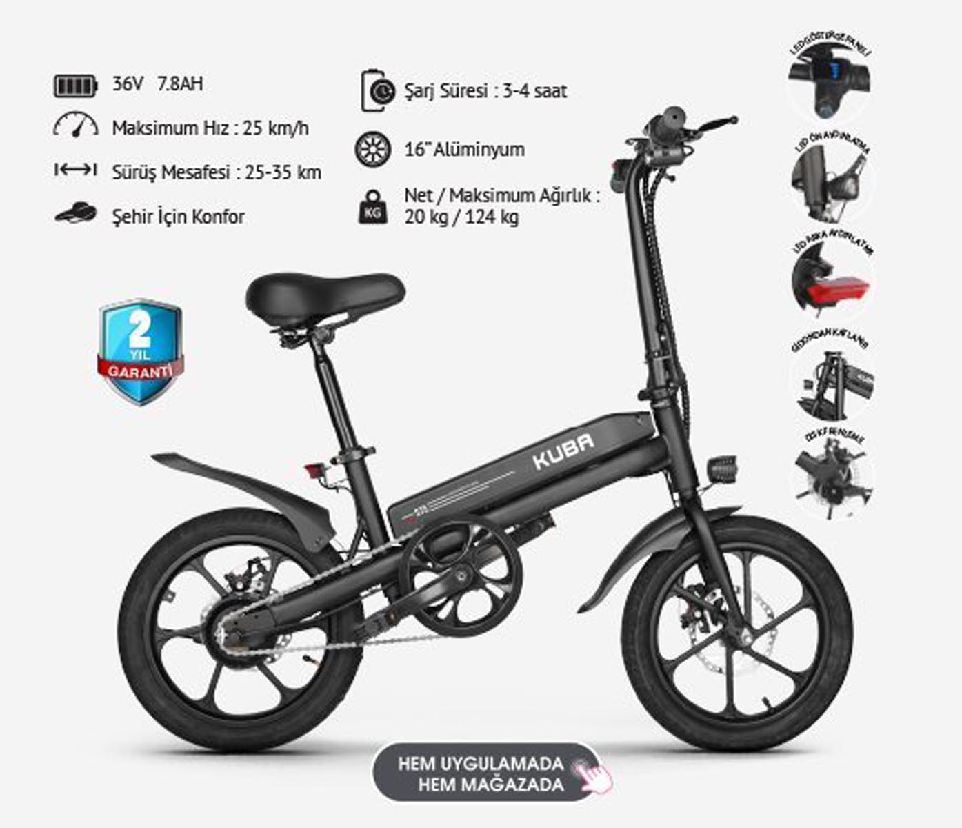 BİM Kuba s15 elektrikli bisiklet fiyatları ne kadar kaç TL ? Kuba s15 inceleme | Teknik özellikleri ne?