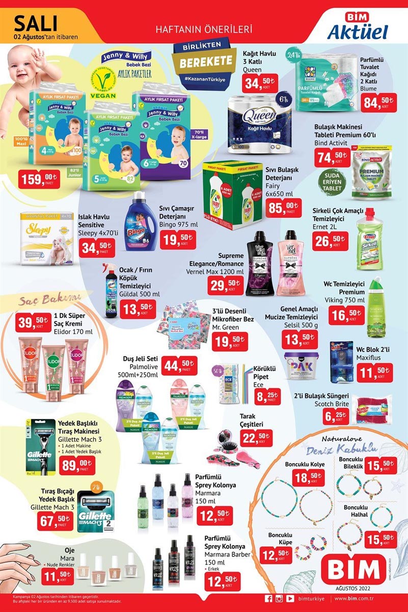 2 Ağustos 2022 BİM Aktüel ürünler kataloğu! Bu hafta BİM'de neler var? Katalogda hangi ürünler yer alıyor?