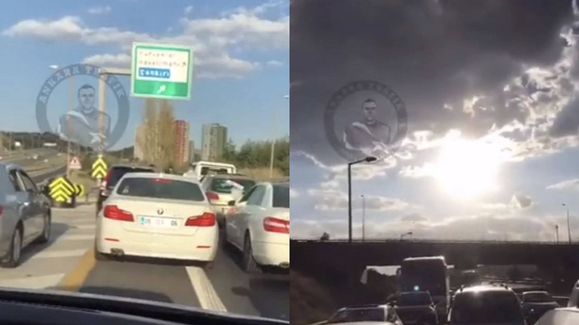Otobanda eğlence yapan düğün konvoyu ambulansa yol vermedi! Cehalet çok kötü be...