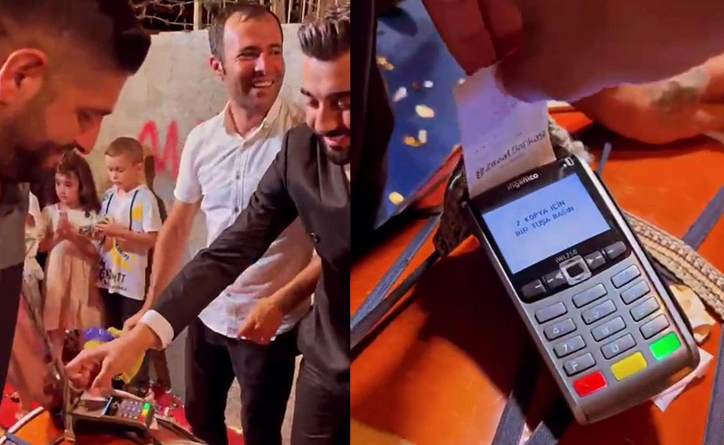 Kredi kartı geçerlidir diyen davulcuya pos cihazıyla bahşiş ödedi! Şaka yapıyor zannettim...