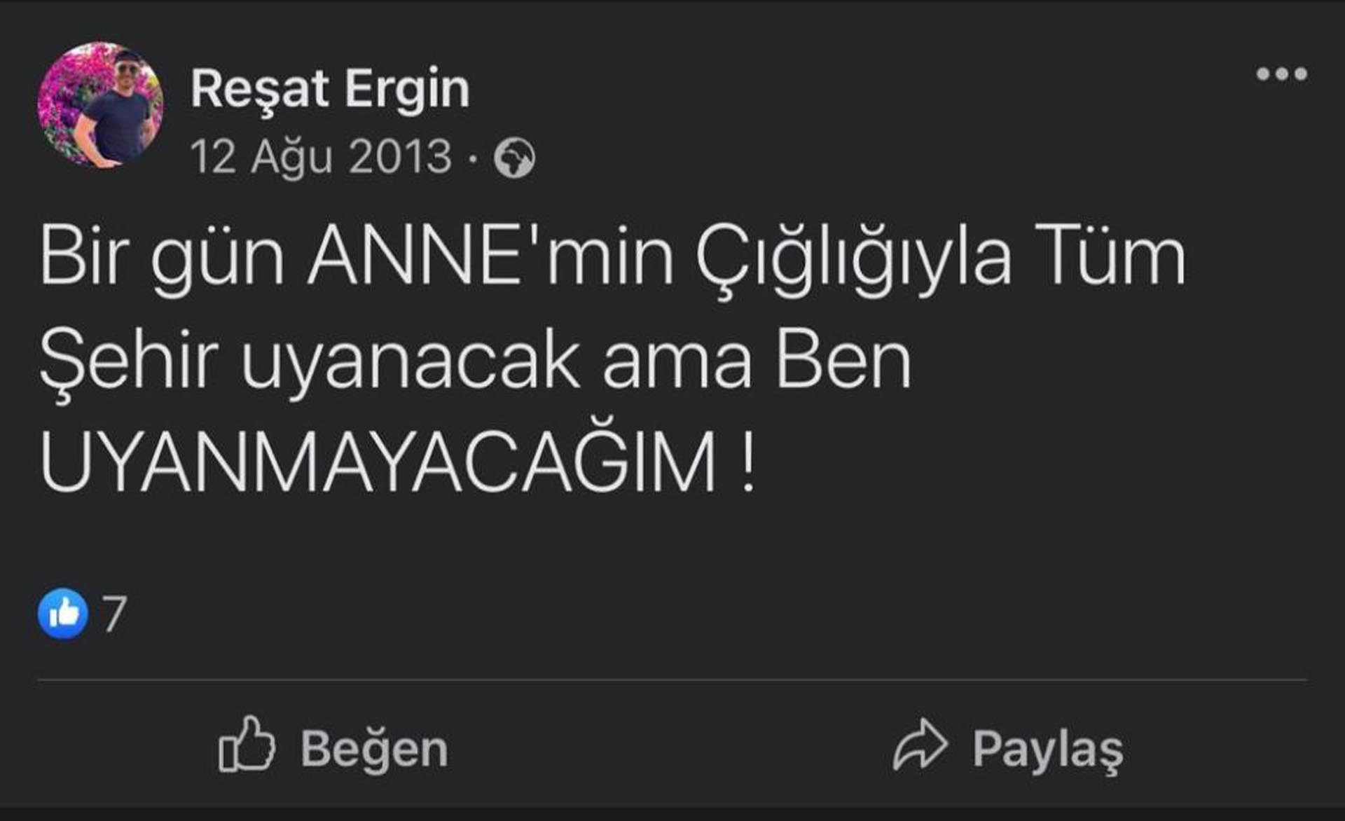 Şehit olacağını hissetmiş sanki! Şehit Reşat Ergin'in yıllar önce sosyal medyada yapmış olduğu paylaşım yürekleri yaktı!