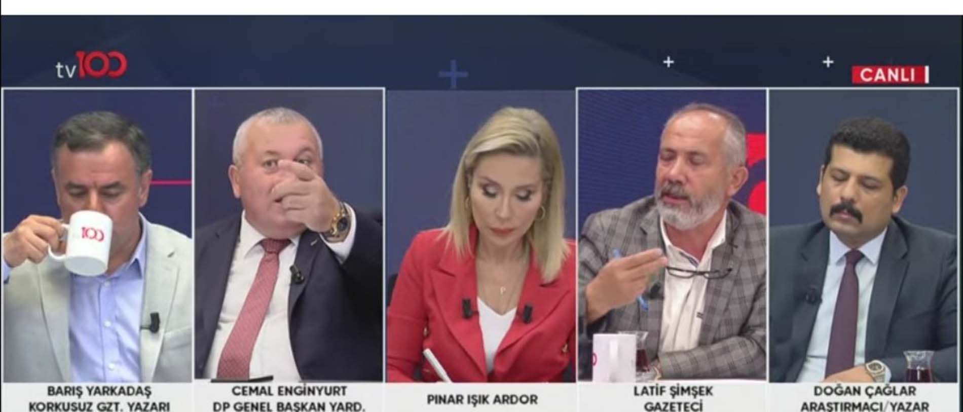 Canlı yayında skandal HDP kavgası! DP Genel Başkan Yardımcısı Cemal Enginyurt ile Gazeteci Latif Şimşek birbirine girdi!