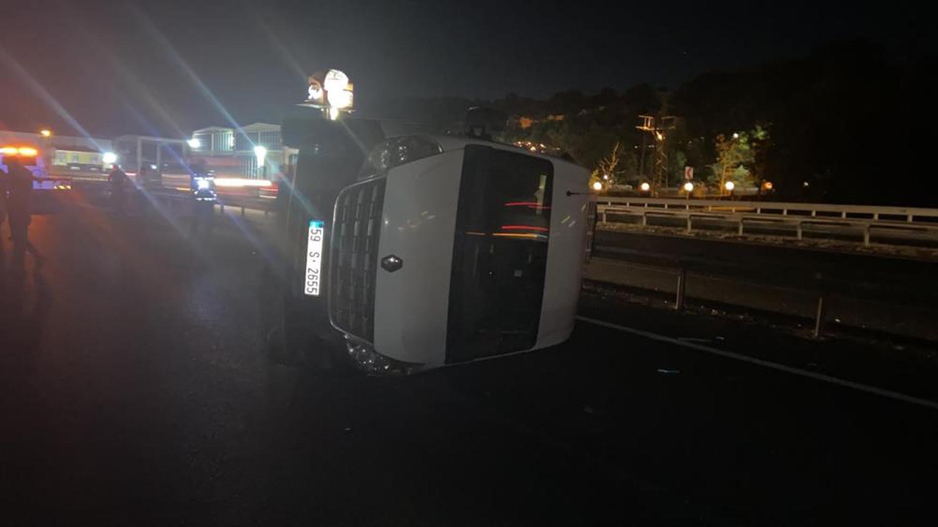 Tekirdağ'da servis kazası! Çok sayıda kişi yaralandı