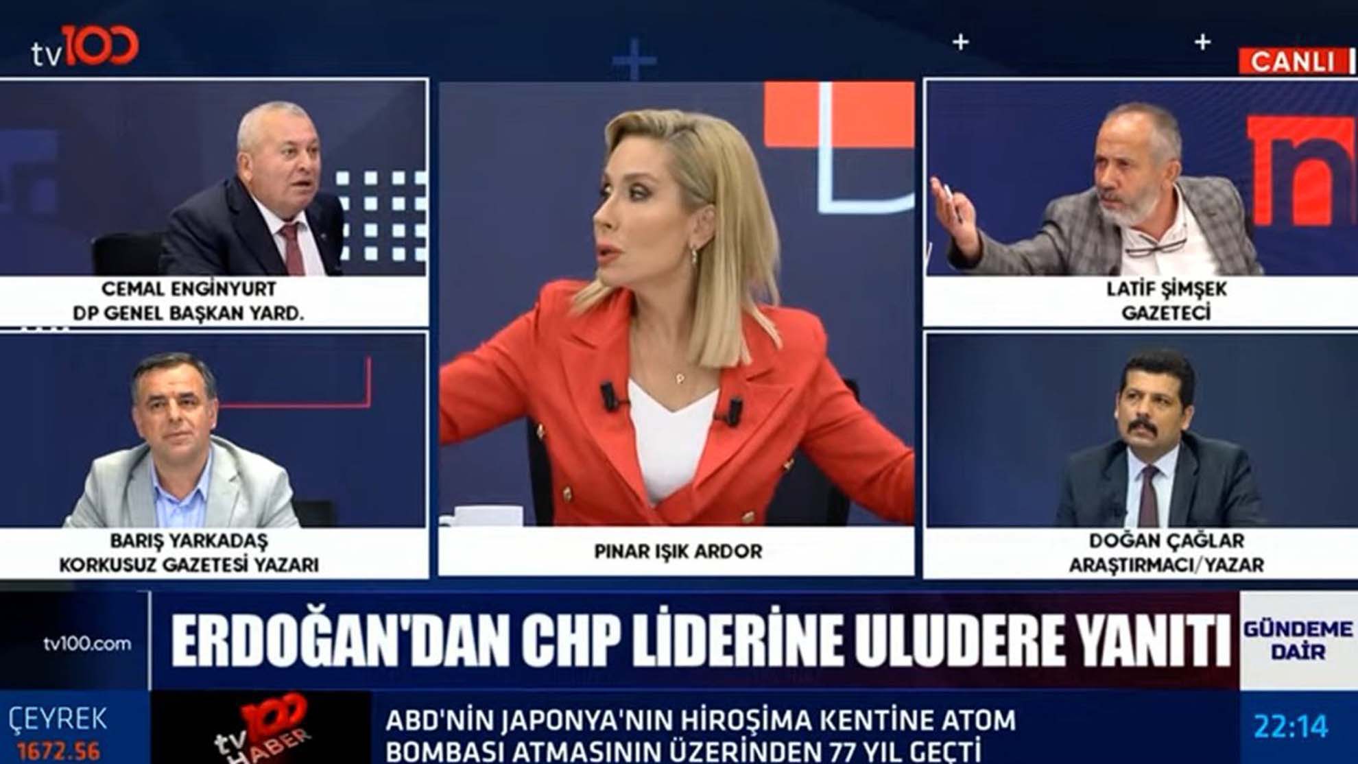 Canlı yayında ortalık karıştı! Cemal Enginyurt'un koruması gazeteci Latif Şimşek'ı darp etti! İşte o anlar...