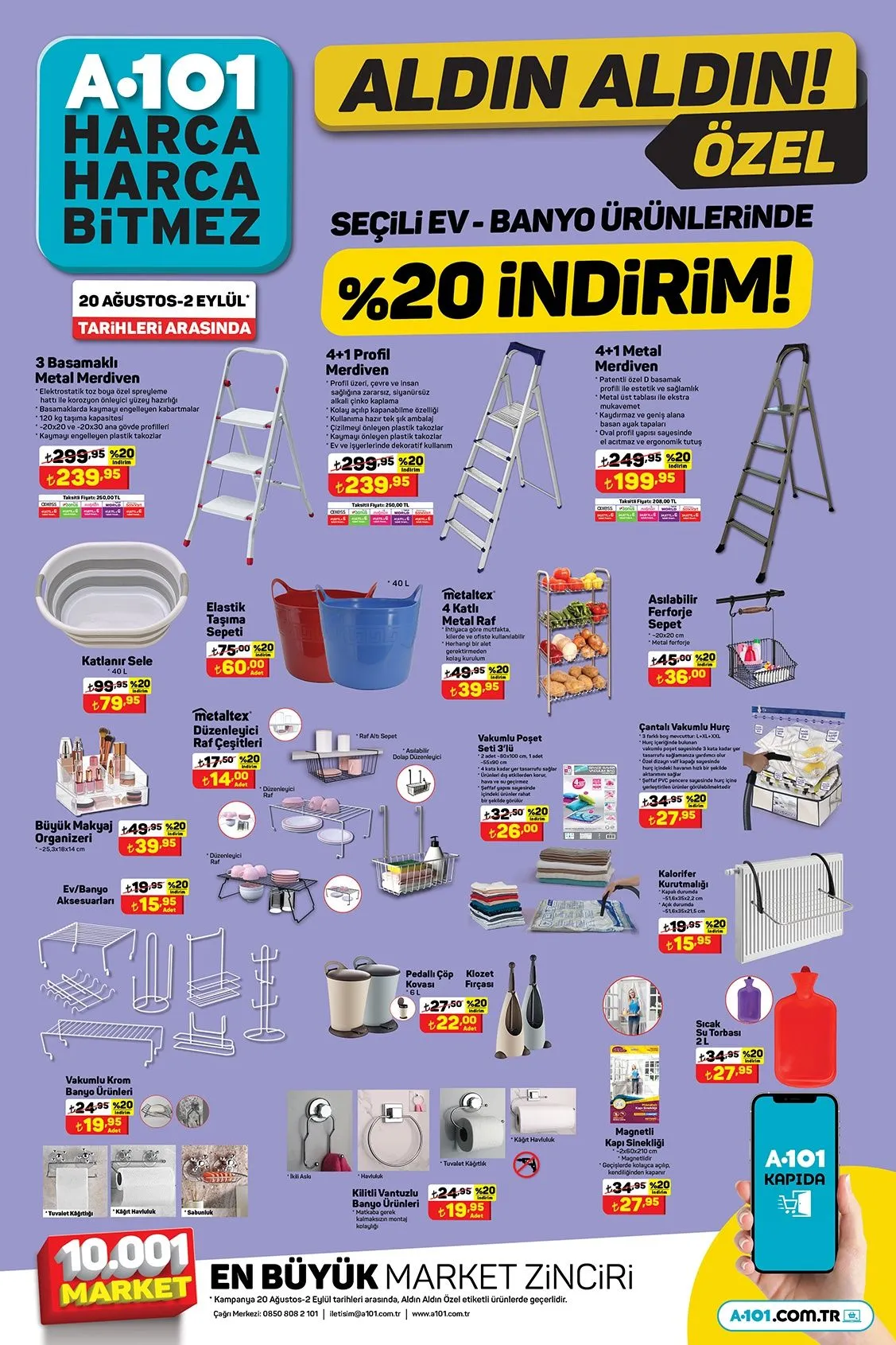 20 Ağustos - 2 Eylül 2022 A-101 Aktüel ürünler kataloğu! Bu hafta A-101'de neler var? Katalogda hangi ürünler yer alıyor?