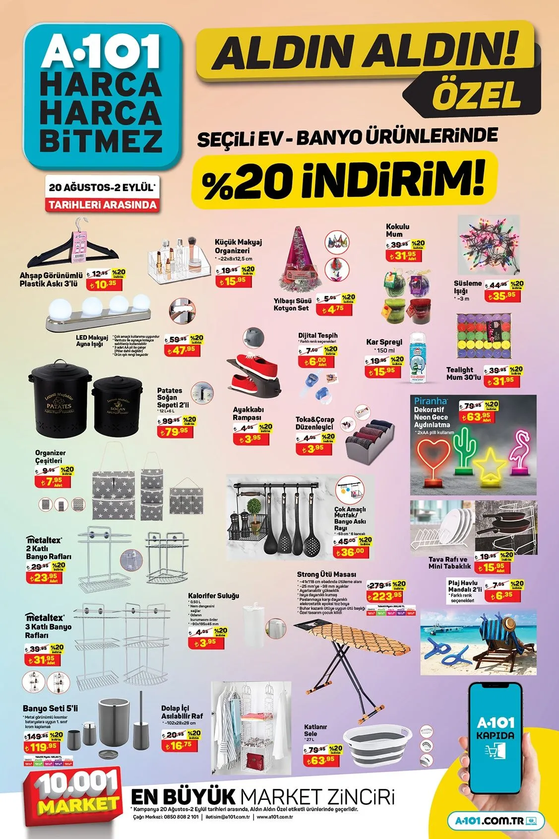 20 Ağustos - 2 Eylül 2022 A-101 Aktüel ürünler kataloğu! Bu hafta A-101'de neler var? Katalogda hangi ürünler yer alıyor?