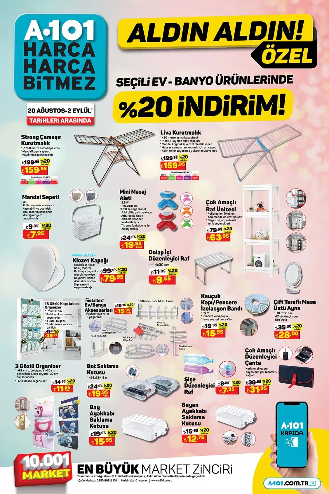 20 Ağustos - 2 Eylül 2022 A-101 Aktüel ürünler kataloğu! Bu hafta A-101'de neler var? Katalogda hangi ürünler yer alıyor?