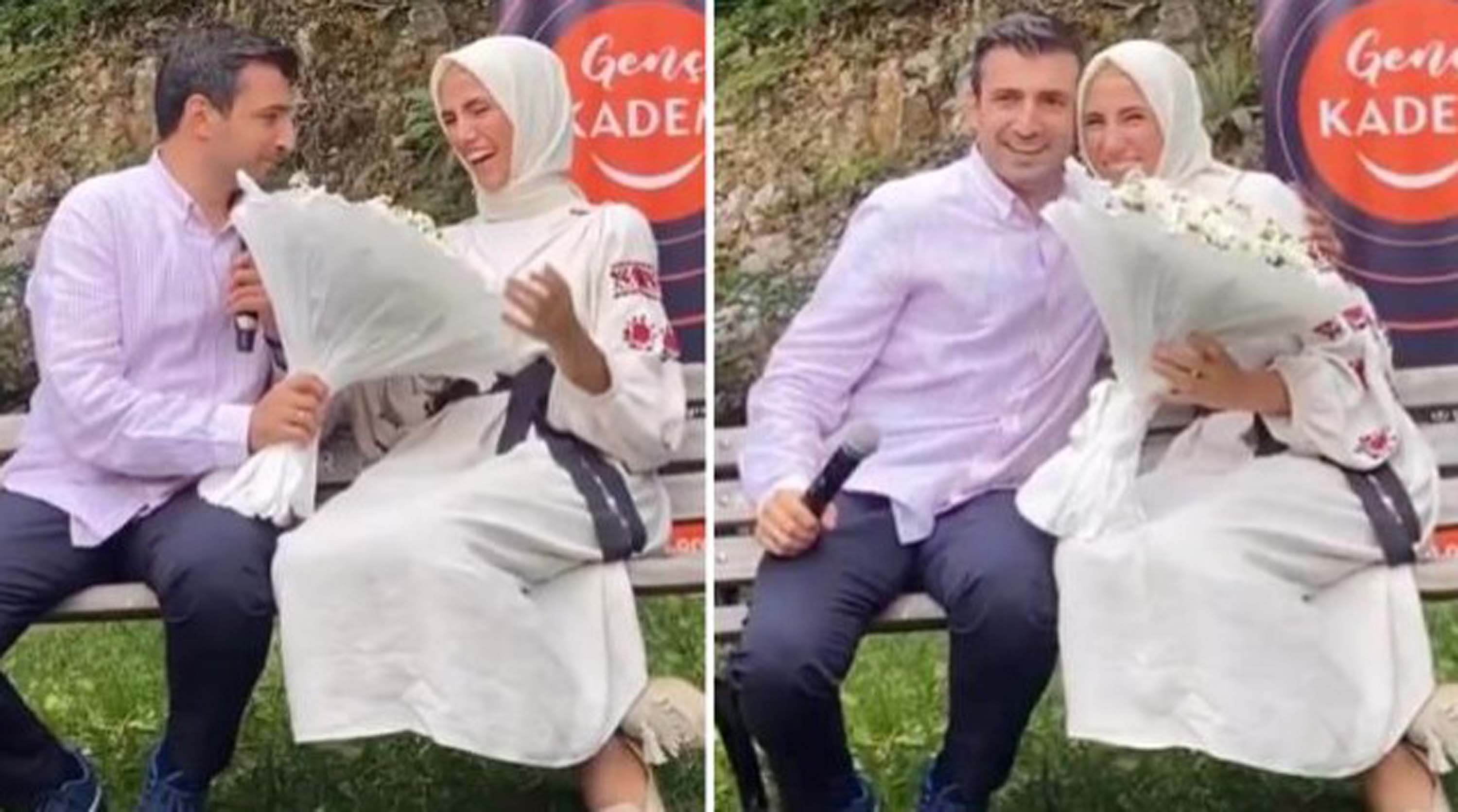 Selçuk Bayraktar ve Sümeyye Erdoğan'ın romantik anları! Herkese SİHA, sana çiçek...
