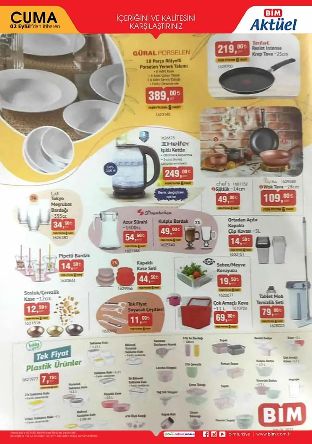 1 Eylül 2022 BİM Aktüel ürünler kataloğu! Bu hafta BİM'de neler var? Katalogda hangi ürünler yer alıyor?