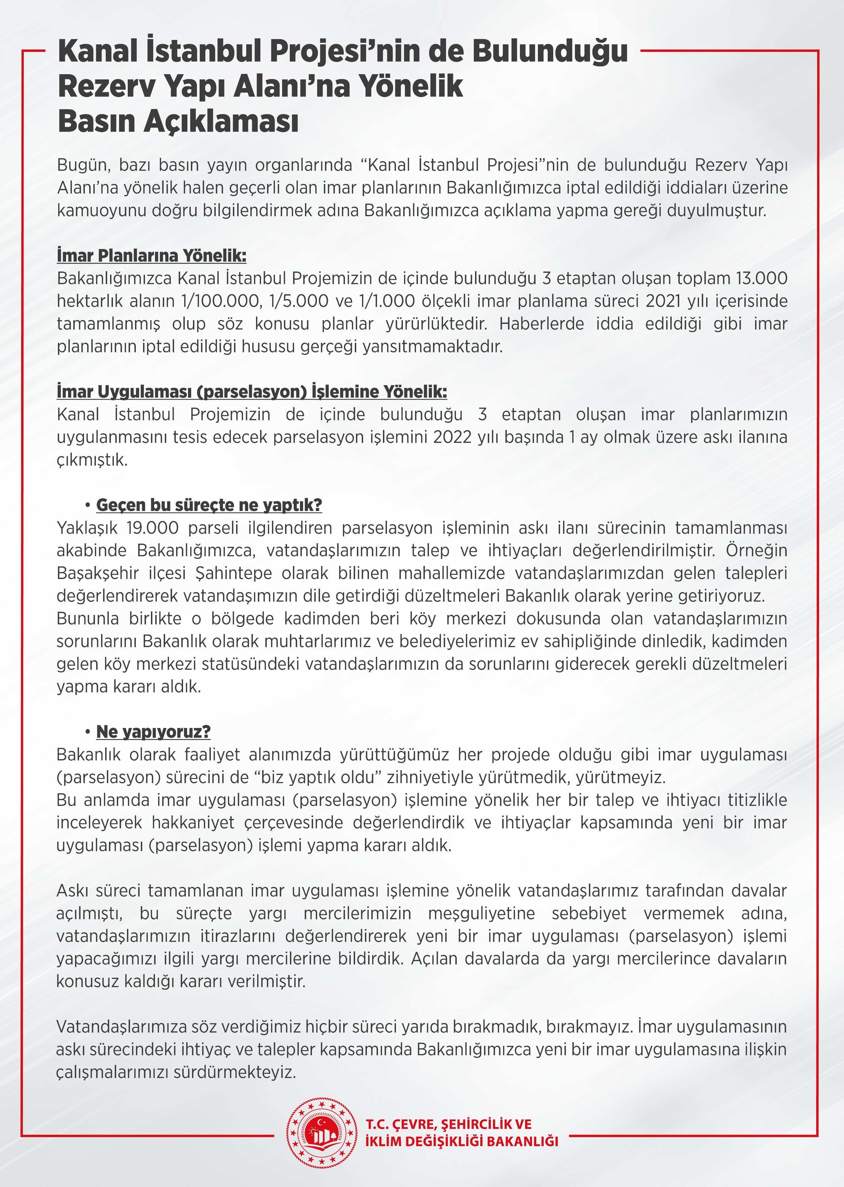 Son dakika | Bakan Kurum'dan Kanal İstanbul açıklaması! İptal mi oldu?