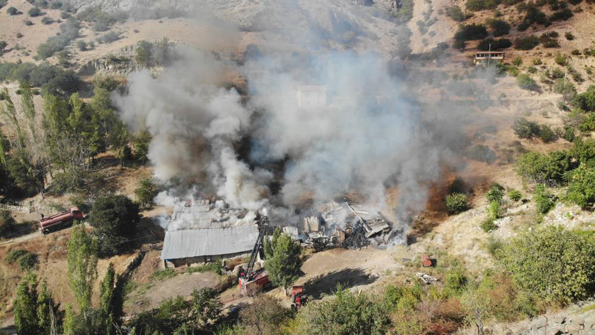 Tokat'ta korkutan yangın! Ağıl yanarak küle döndü!