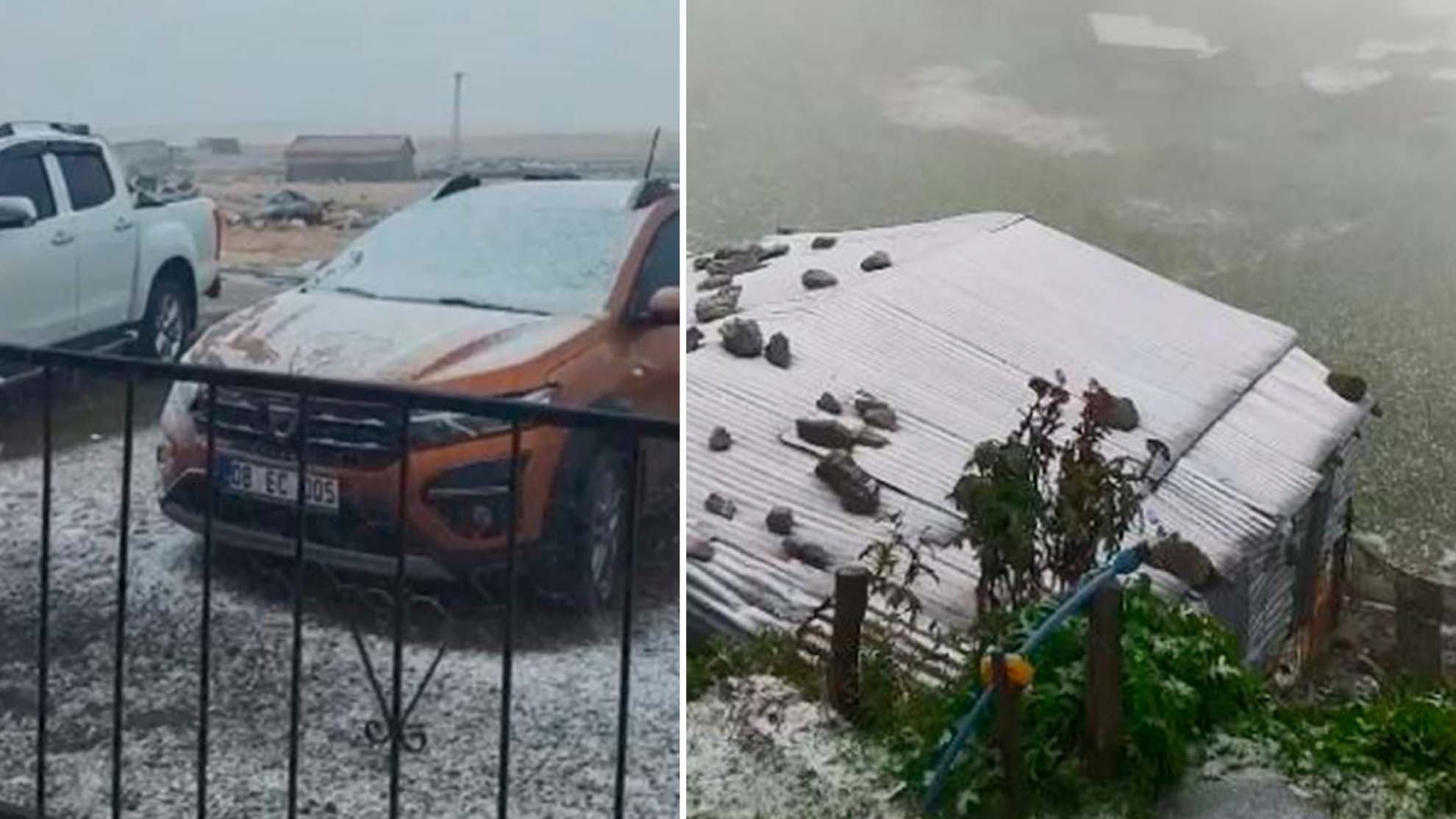 Kış yüzünü gösterdi! Eylül ayında ilk kar yağdı, yaylalar bembeyaz oldu