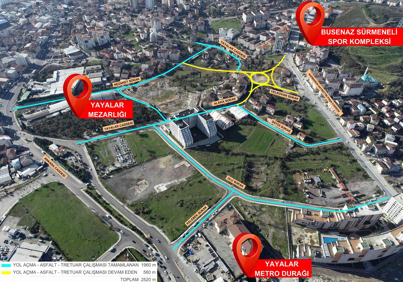 Pendik Yayalar Mahallesi yenileniyor! Yol açma ve genişletme çalışması yapıldı!