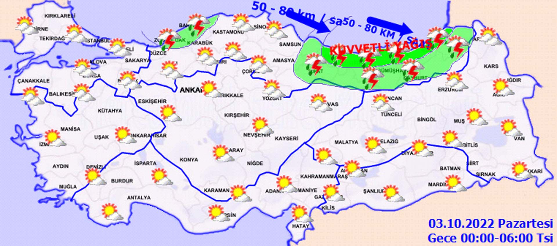 2 Ekim 2022 Pazar hava durumu: Şemsiyeleri hazırlayın, yağışlar başlıyor!