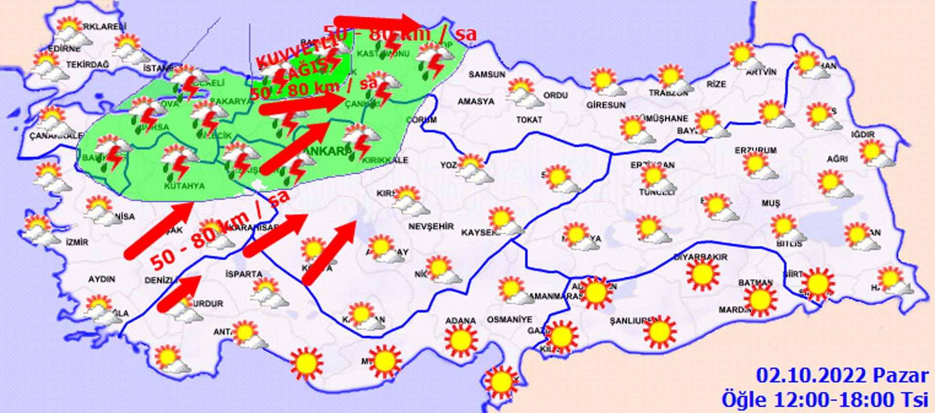 2 Ekim 2022 Pazar hava durumu: Şemsiyeleri hazırlayın, yağışlar başlıyor!