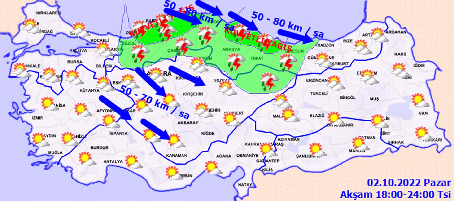 2 Ekim 2022 Pazar hava durumu: Şemsiyeleri hazırlayın, yağışlar başlıyor!