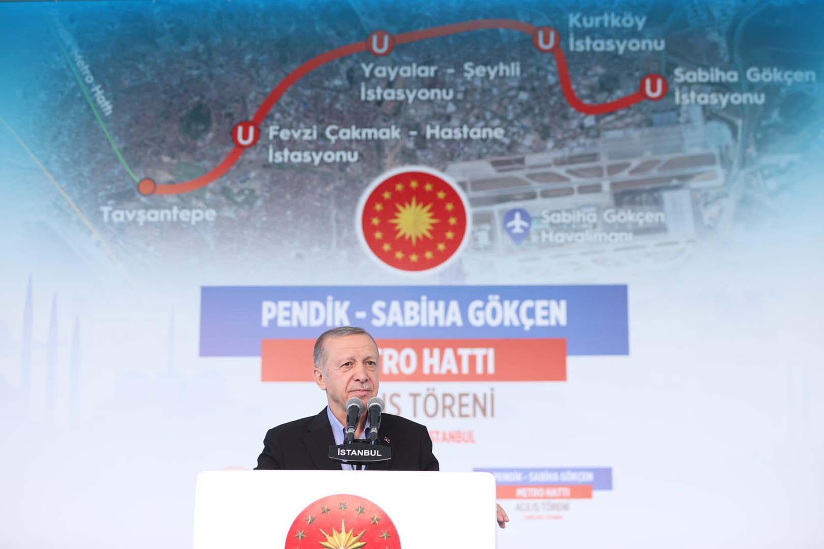 Pendik- Sabiha Gökçen metro hattı Cumhurbaşkanı Recep Tayyip Erdoğan'ın katılımıyla açıldı!