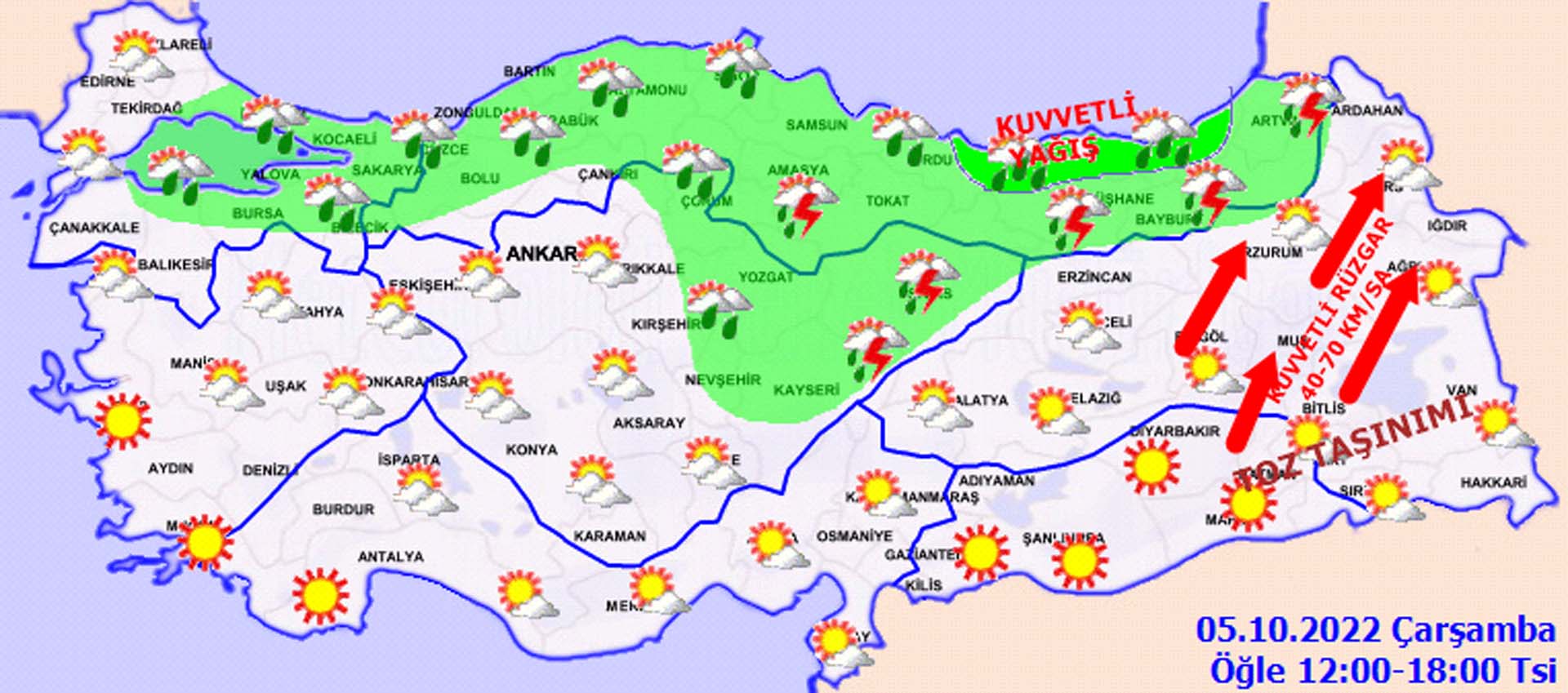 Meteoroloji kötü haberi verdi! O illerde yaşayanlar dikkat: Sağanak yağış ve toz taşınımı geliyor